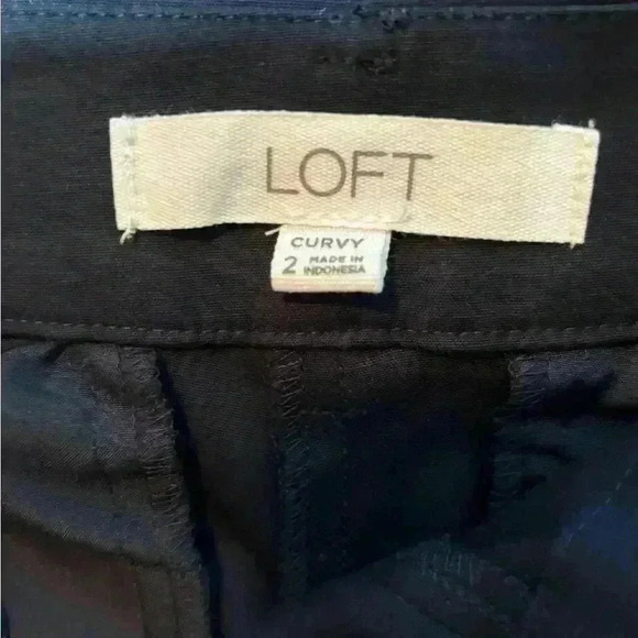 Loft Women's The Riviera Slim Pants Curvy Dark Blue Navy Size 2 - Picture 4 of 7